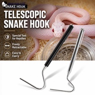 QUENNA Stainless Steel Snake Hook Telescopic Extendable Catcher Tool for Reptile Handling for Snake 