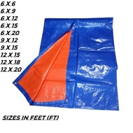 【TARPAULIN CANVAS SHEET】BLUE/ORANG CAMVAS WATERPROOF WATER RESISTANCE PROTECTIVE SHEET LORRY/TENT CA