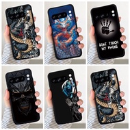 New Fashion Dragon Spider Style Pattern Phone Casing Google PIXEL 8 Pro GC3VE G1MNW Black Silicone S