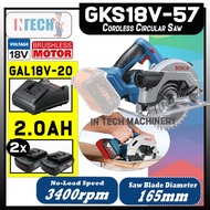 BOSCH GKS18V-57 / GKS18V57 CORDLESS CIRCULAR SAW ( GAL18V-20 & 2NOS 18V 2.0AH BATTERY )