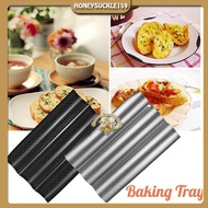Wavy Non-Stick 3-Slot French Baguette Baking Tray