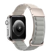 สายนาฬิกาข้อมือหนังนิ่ม แม่เหล็ก สําหรับสมาร์ทวอทช์ Apple Watch 11 Ultra 3 2 49 มม. 46 มม. สายแอปเปิ