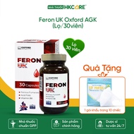Feron UK Oxford AGK Iron Supplement Pills (Bottle/30 Pills) - Supports Red Blood Cell Creation, Prev