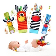 Baby Rattle 0-6 Months, Infant Rattle Socks Toys, Soft Newborn Sensory Toys,Infant Wrist Rattles for