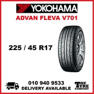 YOKOHAMA ADVAN FLEVA V701 - 225/45/17, 225/45R17 TYRE TIRE TAYAR 17 INCH INCI