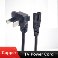 TV Power Cord Down Angle Universal 2-flat Pin Plug to IEC320 C7 2 Prong Extension Cable for LeTV TCL