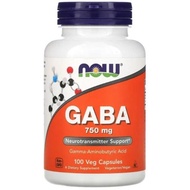 🎈Now​ Gaba 750 mg.​ Neurotransmitter Support​ 100​ capsules​