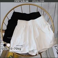 MANDICE Korean loose high waist A-line sports wide-leg pants summer slim fit casual shorts MS0998