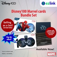 Disney100 Newest Exclusive Marvel Spiderman Black Panther LED Blinking EZ-Link Card Bundle / Charm W