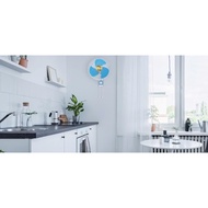 Panasonic wall fan model F-409U (blue, yellow - 3 wind modes - 47.5W)