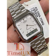 CASIO VINTAGE SILVER AQ 230A 7D