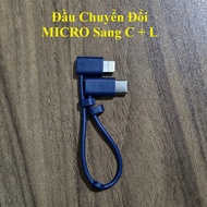 MICRO Charging Cable Adapter (Female) to Type C + Lightnig Charger (3 in 1), Genuine Belkin
