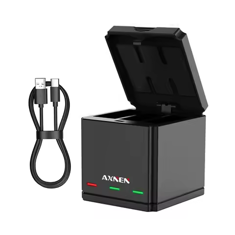 Triple Battery Charger for GoPro HERO8 Black / HERO7 Black / HERO6 Black / HERO5 Black Action Camera