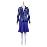 Wednesday Addams Joy Sunday Enid Sinclair Cosplay Costume School Uniform Coat Skirt Halloween Carniv