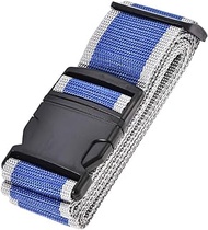 uxcell Luggage Strap Suitcase Belt with Buckle Label, 2Mx5cm Adjustable PP Travel Bag Packing Accessory, Blue Gray