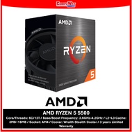 AMD Ryzen 5 5500, with Wraith Stealth Cooler
