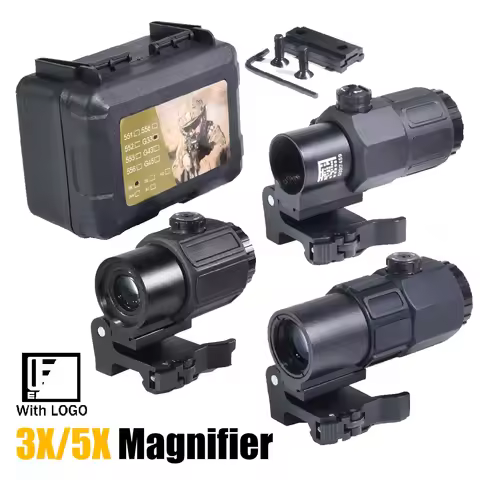 3X 5X Magnifier Series G33/G43/G45 Folding Side Flip Magnifiers Hunting Combo Scopes Hunting Sight A
