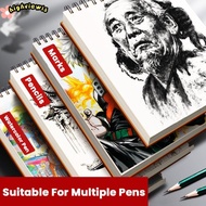 HIGHVIEWLS Art Sketchbook, A4/8K/16K/32K/A3 Kraft Paper Drawing Notepad, High Quality 30Sheets/60Pag