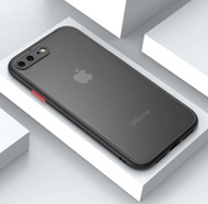 [พร้อมส่งจากไทย] Case iPhone 7Plus / 8Plus เคสกันกระแทก ปุ่มสีผิวด้าน กันรอยกล้อง ขอบนิ่มหลังแข็ง