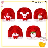 POPULAR Christmas Hat, Windproof Warm Knitted Hat,  Coldproof Pullover Cap for 0-3Y