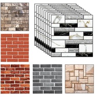 3D Brick Tile Sticker Self-adhesive Wall Panel Decals Home Room Kitchen Decor