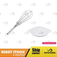 Verticoasis Handheld Stainless Steel Egg Beaters Whisk Mixer Eggbeater Cooking Tool Dough Mixing Bowl Plate