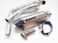 ชุดท่อ CB150R รุ่นไฟตากลม ท่อแต่งCB150R+ปลาย AK14เงินปากเคฟล่า