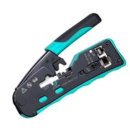 ZoeRax Pass Through RJ45 Crimp Tool Cat5e Cat6 Cat6a Cat7 Crimping Tool for RJ11/RJ12 Standard RJ45 