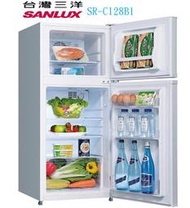 【SANLUX台灣三洋】SR-C128B1 128公升雙門定頻冰箱 一級能效