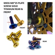UNIVERSAL SKRU TITANIUM & GOLD SKRU FENDER EKOR BELAKANG Y15ZR Y150 YSUKU REAR SCREW GOLD TITANIUM S