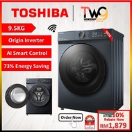 [WITH GIFT] TOSHIBA 9.5KG AI FRONT LOAD INVERTER WASHER TW-BK105S2M TW-T21BU105UWM(MG) WASHING MACHI