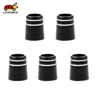 [lahomia] 5 Pieces Black Double Silver Ring Golf Iron Ferrules .3335 Golf Accessories