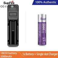 SUPERFIRE AB2 Strong Light Flashlight 18650 Li-ion Battery Charger 2000mAh 3.7V Suitable for 10W fla