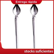 2 Pcs Stainless Steel Culinary  Drawing Deco Spoon Set, Sauce Drizzle Spoon Plate Decorating Spoon .