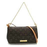 【日本直送】 LOUIS VUITTON LOUIS VUITTON Favorite MM 肩包 肩包 PVC塗層帆布 老花 棕色