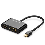 Ugreen 2 in 1 HD 1080P 4K Thunderbolt Mini DisplayPort DP to HDMI &amp; VGA Plastic Shell Adapter Converter / Cabl