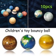 10 PCS Planet-Shaped Elastic Balls Educational Toys /Solar System Planet Balls Solar Powered Planet 