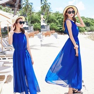 Váy Dài Không Tay in Hoa Bohemian Beach Dress Mùa Hè Cho Nữ Dáng Rộng Cỡ Lớn Váy Midi Không Dây Váy