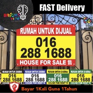 Banner Rumah Dijual, Banner Sewa, BELI 1 KALI TAHAN 1 TAHUN