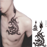 Yicai Tengfei Black Dragon Tattoo Black White Dragon Tattoo Sticker Dragon Tattoo Sticker Waterproof
