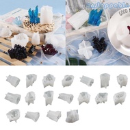 Un* Diy Rockery Crystal Pillar Epoxy Silicone Mold Table Soft Ceramic Plaster Ice Cluster Ornament Diy Crafts  Decor