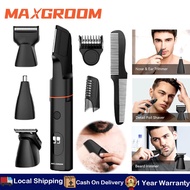 MAXGROOM 4in1 Body Hair Trimmer for Men Pubic Hair Cutter Nose Beard Trimmer Electric IPX6 Waterproo