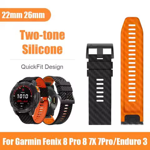 26/22mm Silicone Watch Strap For Garmin Fenix 8 Pro 8 7X 7Pro/Enduro 3/Tactix 8/Instinct 2X Smart wa