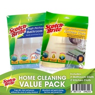 Scotch-Brite T109CT102 Kitchen Cloth & Bathroom Cloth Bundle Set