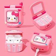 Sarung Fon telinga Untuk Huawei Free Clip 2 Casing Earphone Case Creative vintage flip phone pattern