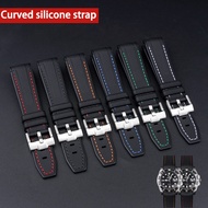 20mm CurvedInterface Silicone Strap for Rolex Submariner Omega Joint Moonswatch Waterproof Watchband Accessories