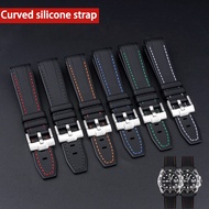 20mm CurvedInterface Silicone Strap for Rolex Submariner Omega Joint Moonswatch Waterproof Watchband