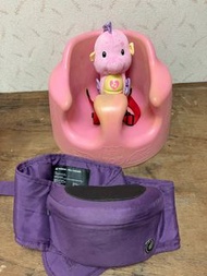 現貨EssianTOT韓國製造幫寶椅+HippyChickHipseat坐墊式抱嬰腰帶/腰蹬-紫色+Fisher Price費雪-聲光 安撫海馬