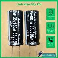 5 pieces of electrochemical capacitors 35V680uF 35V 680uF brand RUBYCON ZLH 10x23mm