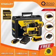 MAXEKO 🕊 STANLEY SBH201D2K Cordless 13mm Brushless Hammer Drill With 2pcs Batteries &amp; 1pc Charger 18V